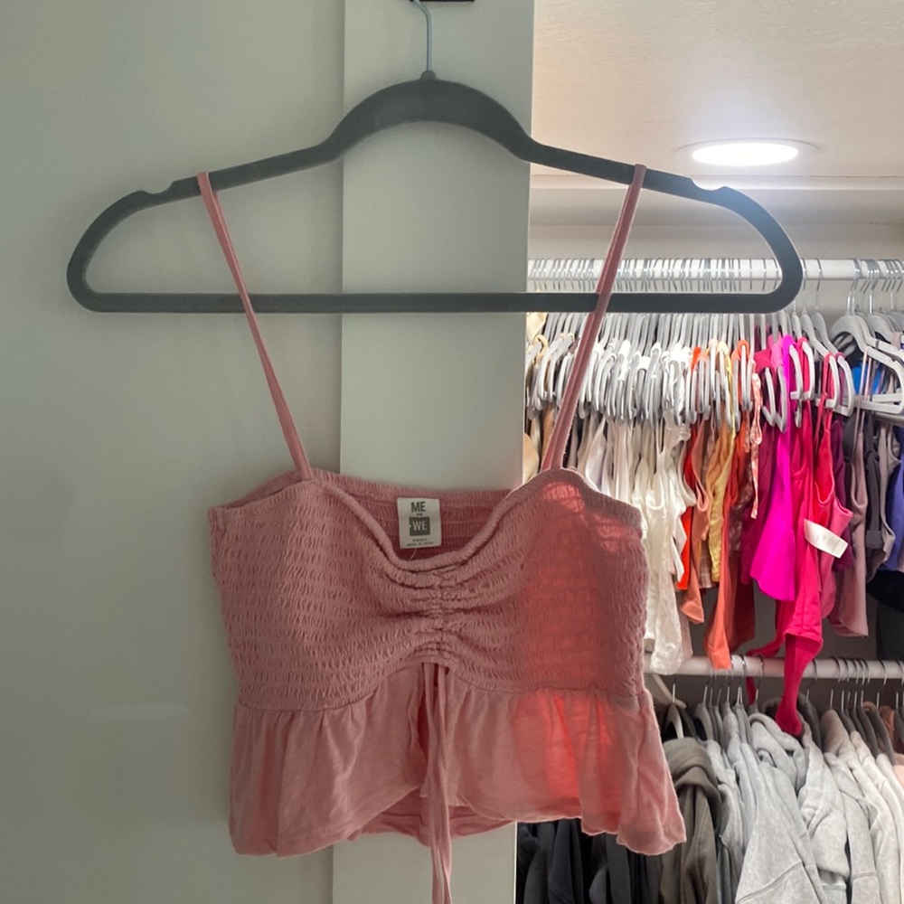 Pacsun scrunched top light pink